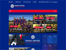 Tablet Screenshot of manlyunitedfc.com.au